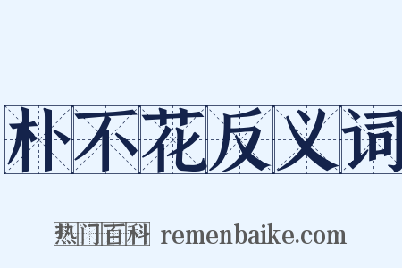 朴不花反义词是什么意思的图片